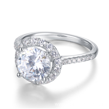 single halo moissanite diamond engagement rings